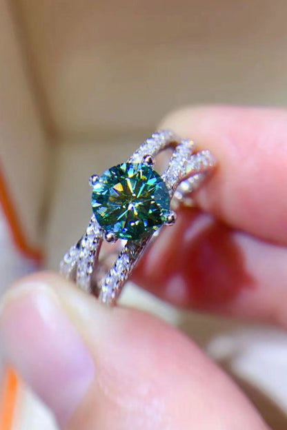 1 Carat Sparkala™ Contrast Platinum Over Pure Sterling Silver Ring by Sparkala