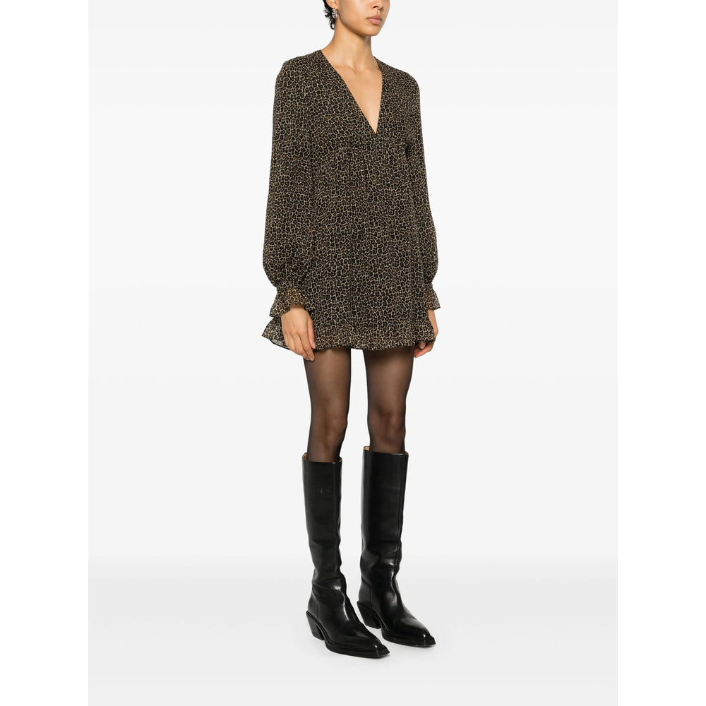 Saint Laurent Brown Dresses - Day Dresses Women by Luosophy