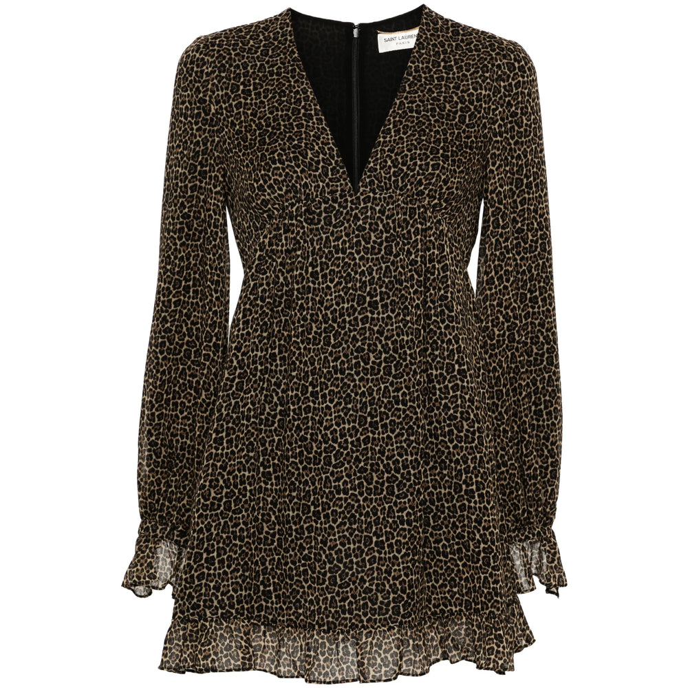 Saint Laurent Brown Dresses - Day Dresses Women by Luosophy