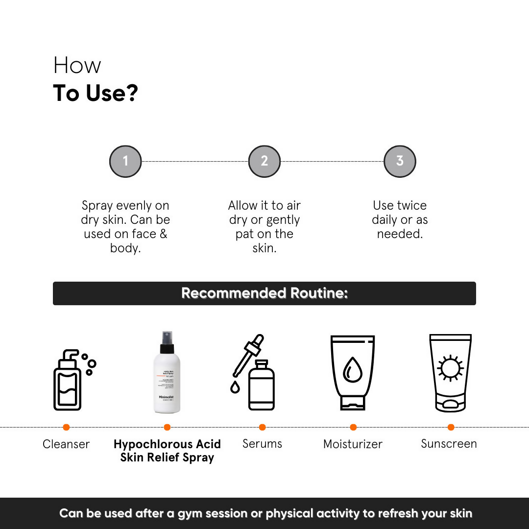 Minimalist HOCL Skin Relief Spray 150 PPM Face &amp; Body Spray by Dista