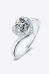 1 Carat Sparkala™ Platinum Over Pure Sterling Silver Heart Ring by Sparkala