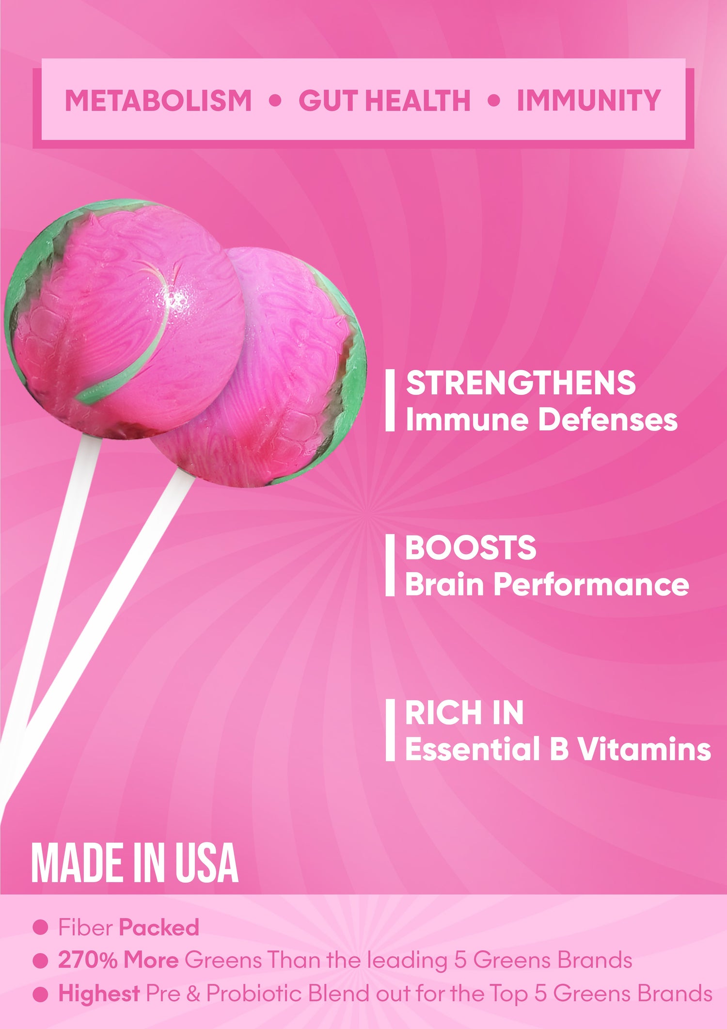 It Girl Superfood Greens Lollipops - Vegan Candy with Supergreens, Vitamins &amp; Antioxidants by It Girl Vitamins