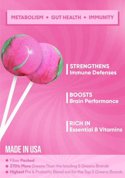 It Girl Superfood Greens Lollipops - Vegan Candy with Supergreens, Vitamins &amp; Antioxidants by It Girl Vitamins