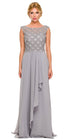 CLEARANCE - Juliet 590 Floor Length Chiffon Formal Gown Cap Sleeve (Size 2XL) by DiscountDressShop