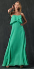 Juliet 591 Long Bridesmaid Dress Ruffled Bodice by DiscountDressShop