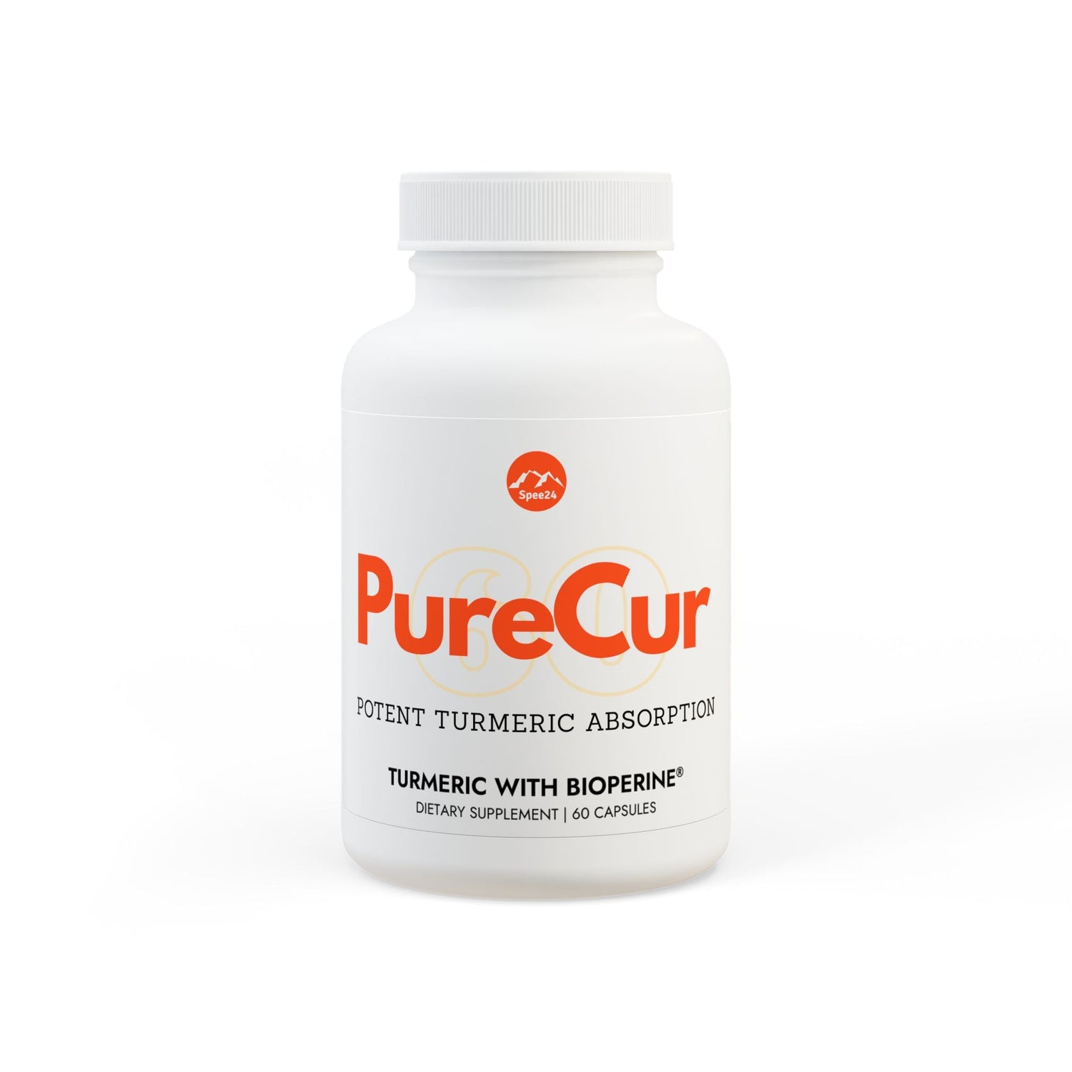 PureCur Turmeric with Black Pepper Fruit Extract Supplement (60 Capsules) by Spee24, LLC