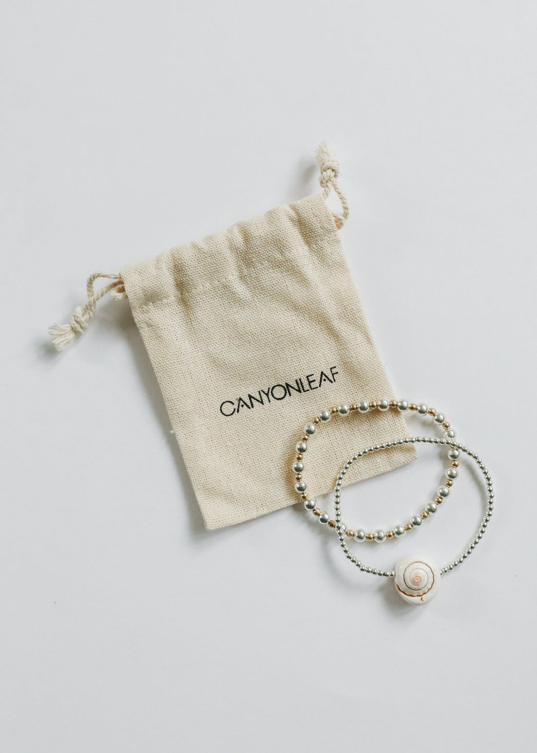 Sterling Silver + Sea Shell || Beaded Anklet or Bracelet by CanyonLeaf
