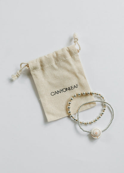 Sterling Silver + 14k Gold Filled Sun || Beaded Bracelet by CanyonLeaf