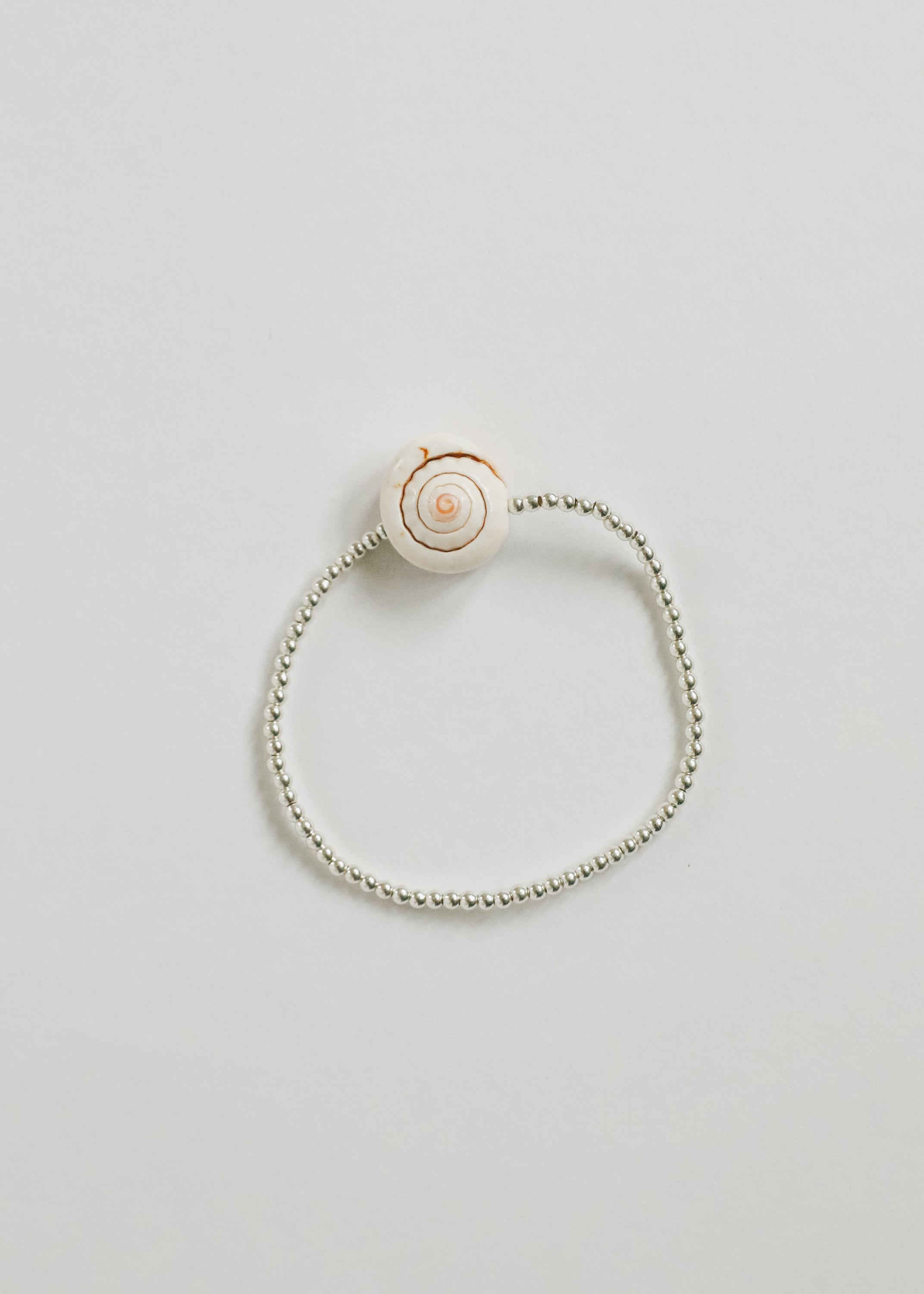 Sterling Silver + Sea Shell || Beaded Anklet or Bracelet by CanyonLeaf