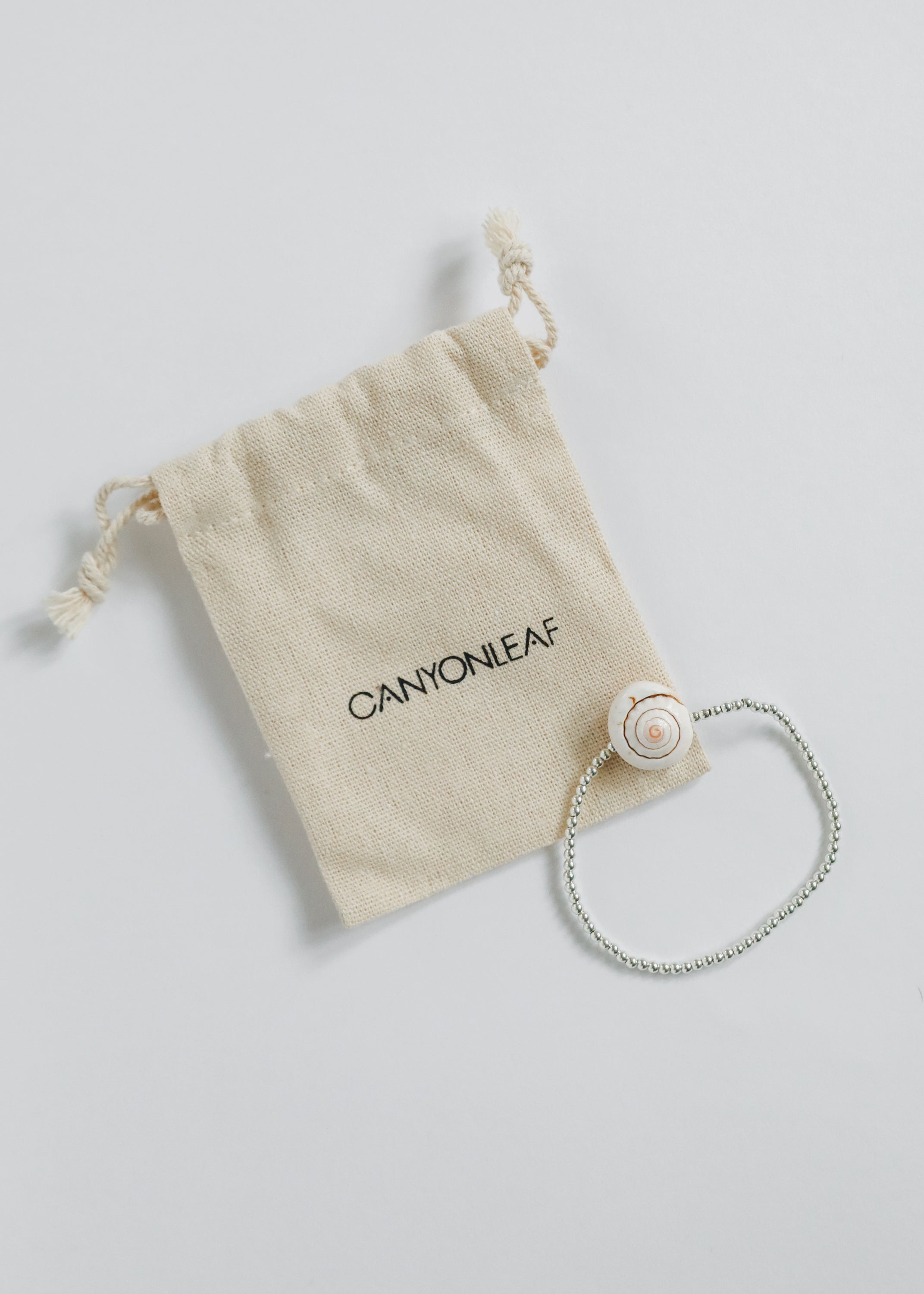 Sterling Silver + Sea Shell || Beaded Anklet or Bracelet by CanyonLeaf