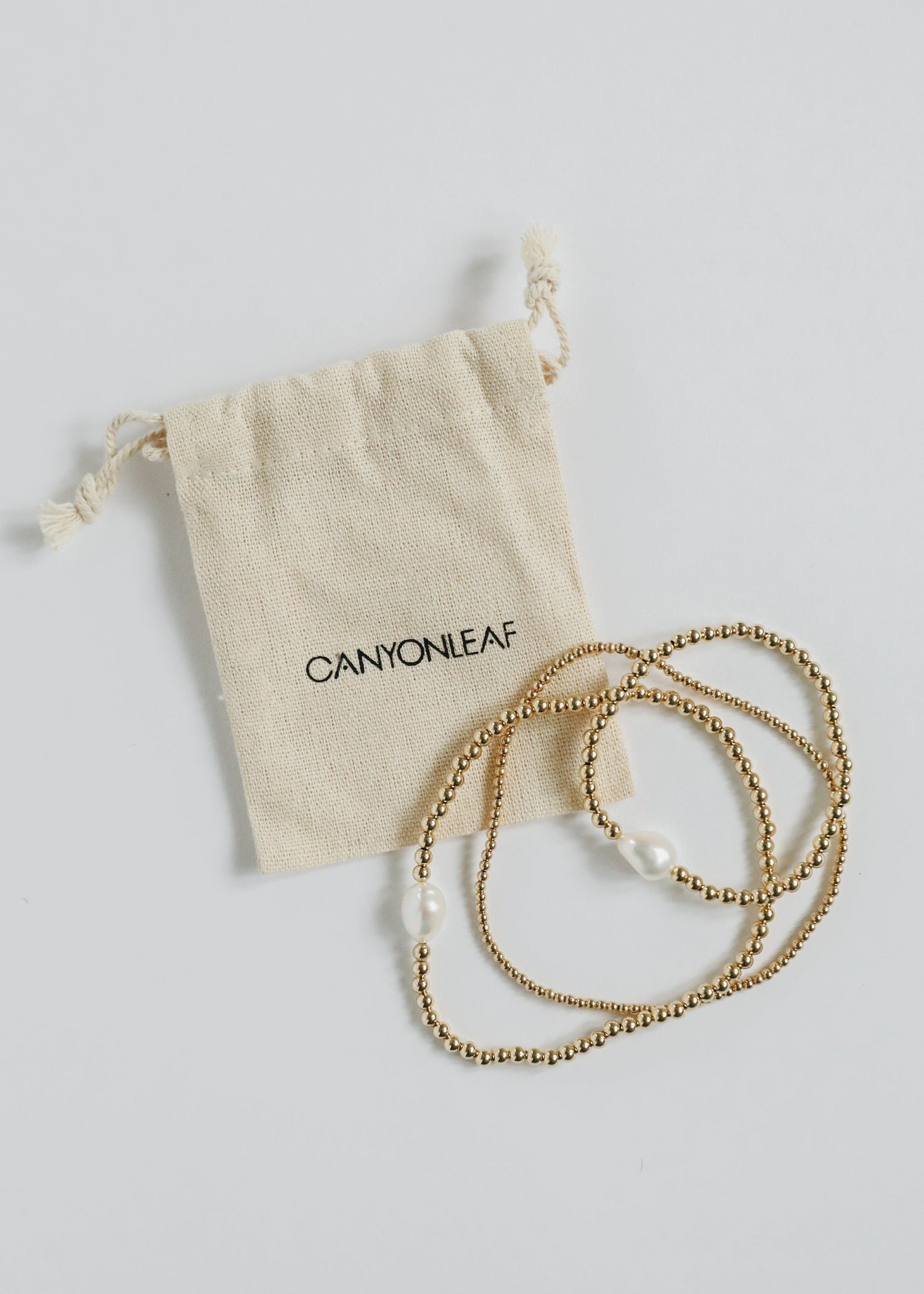 14K Gold Filled || Beaded Stretch Anklet by CanyonLeaf