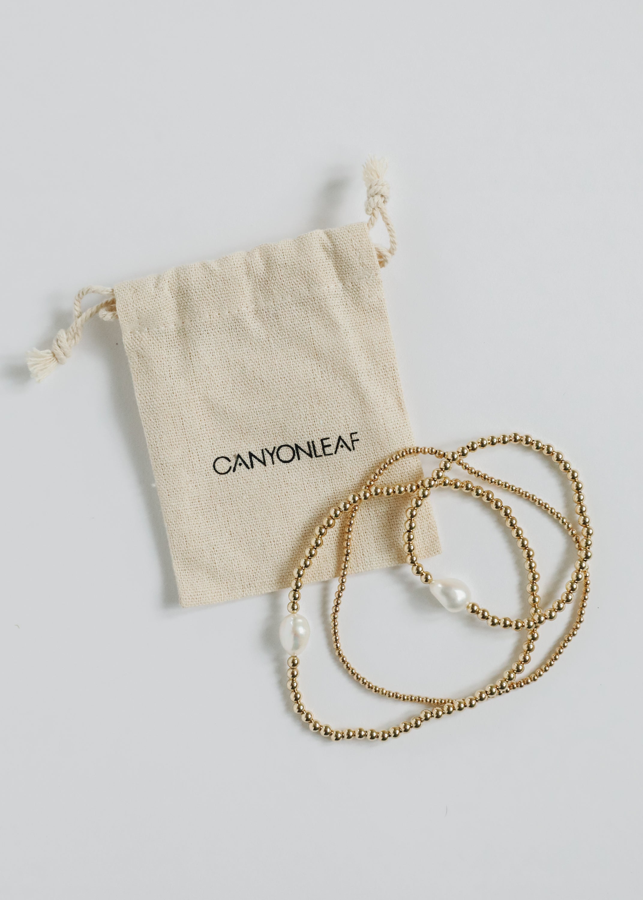 14K Gold Filled || Beaded Stretch Anklet by CanyonLeaf