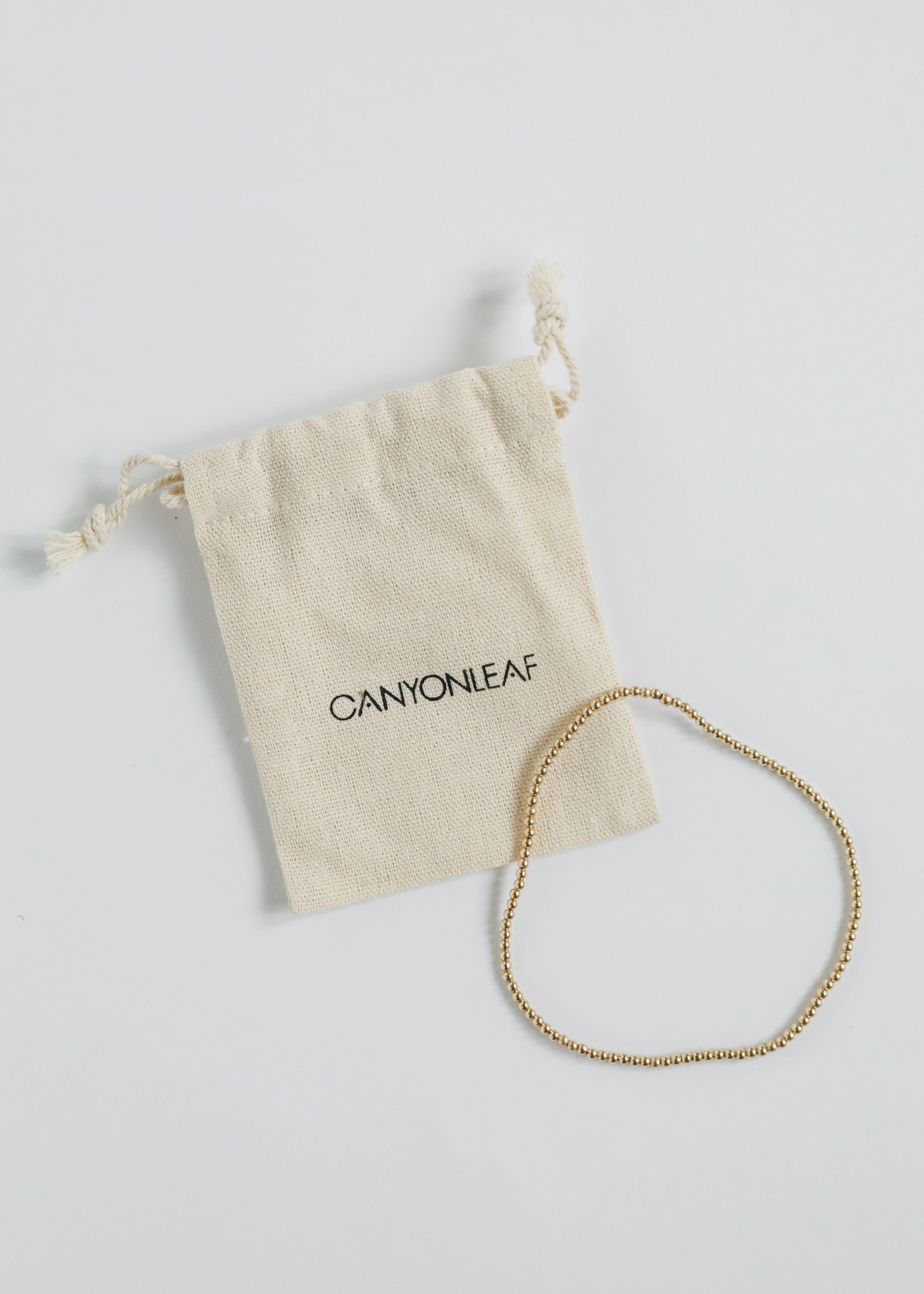 14K Gold Filled || Beaded Stretch Anklet by CanyonLeaf