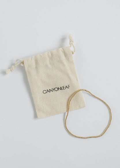 14K Gold Filled || Beaded Stretch Anklet by CanyonLeaf