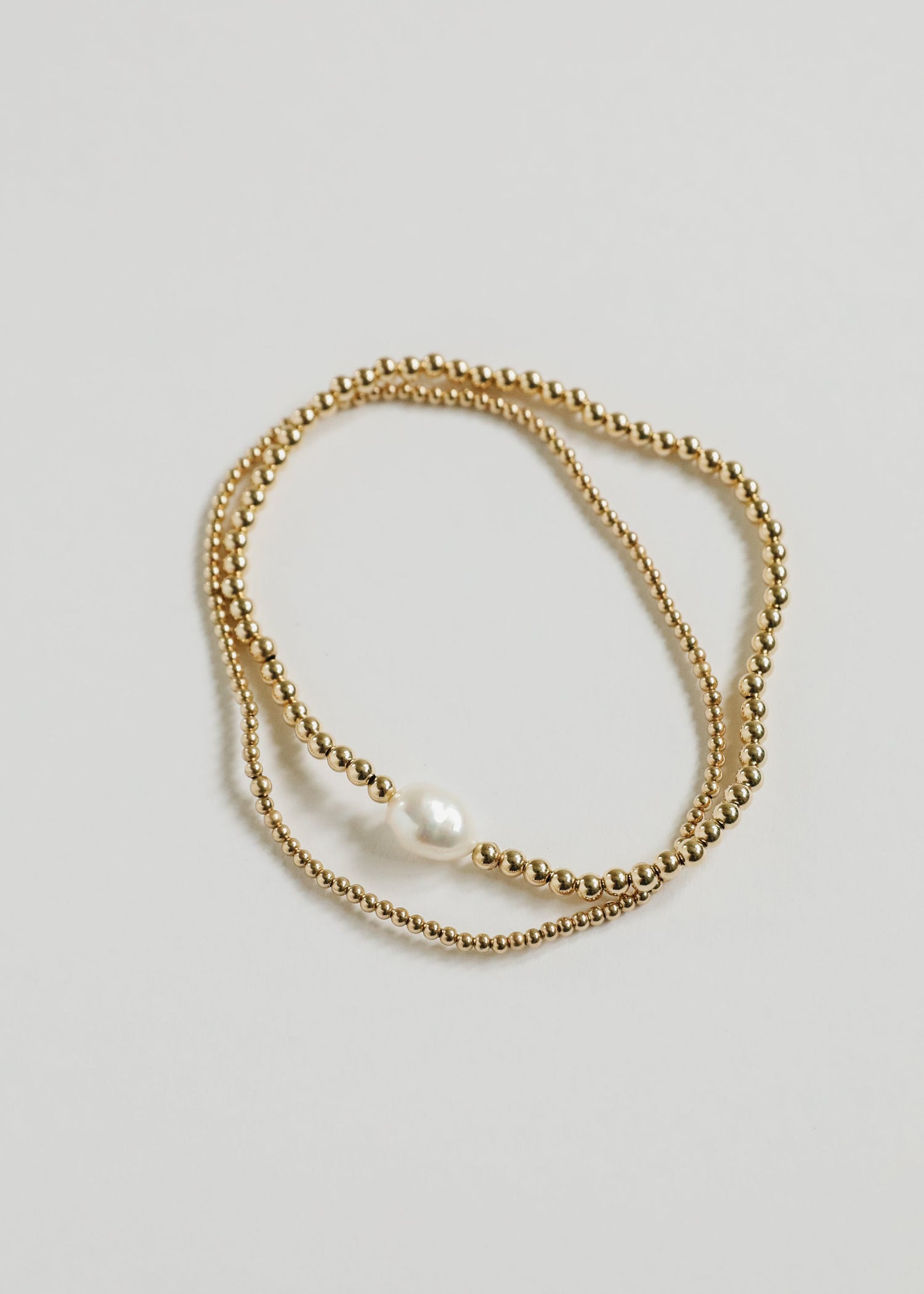 Natural Pearl + 14k Gold Filled Beaded || Anklet or Bracelet by CanyonLeaf