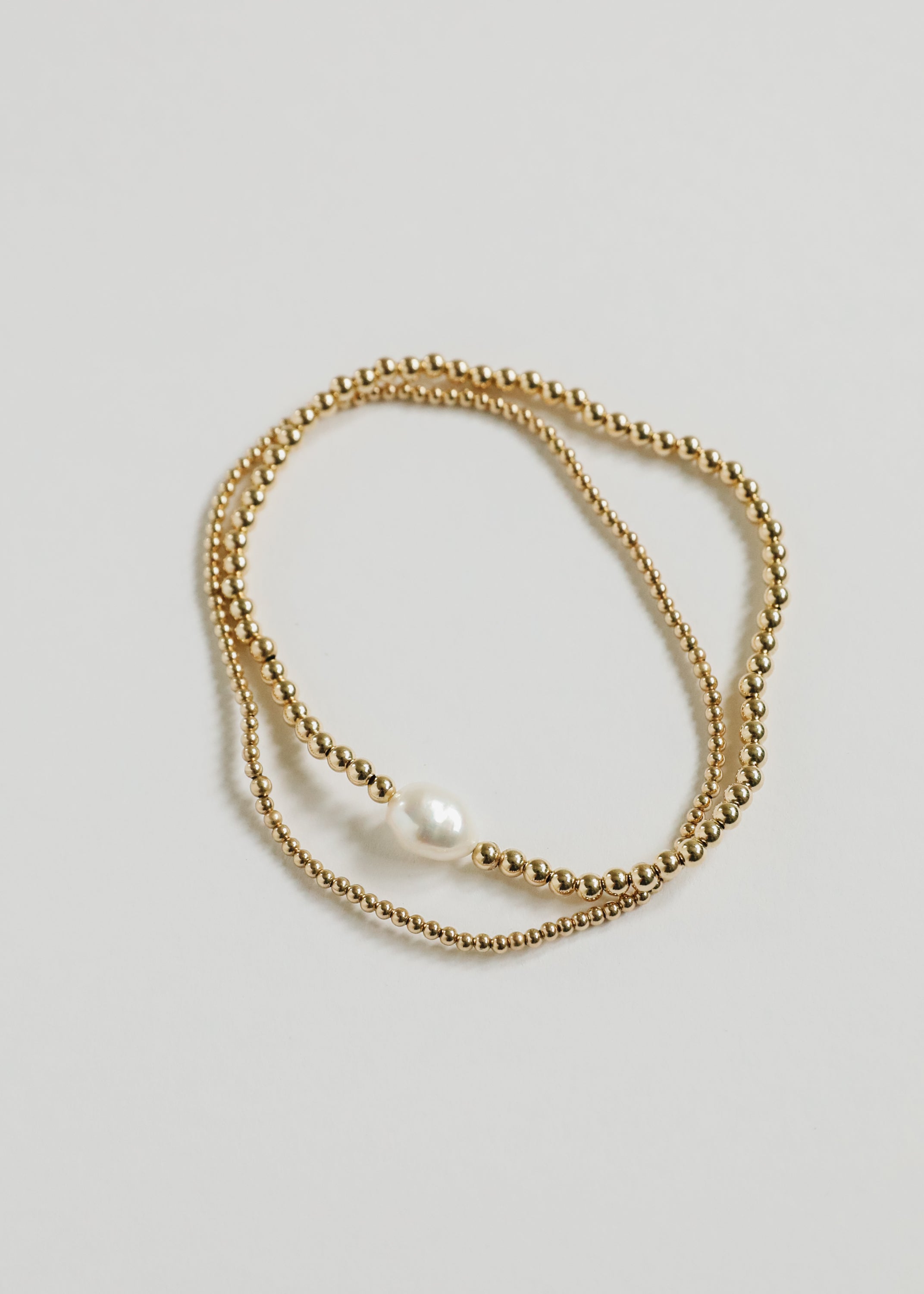 Natural Pearl + 14k Gold Filled Beaded || Anklet or Bracelet by CanyonLeaf