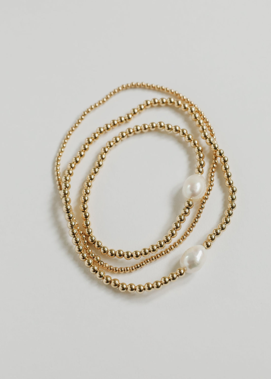 14K Gold Filled || Beaded Stretch Anklet by CanyonLeaf