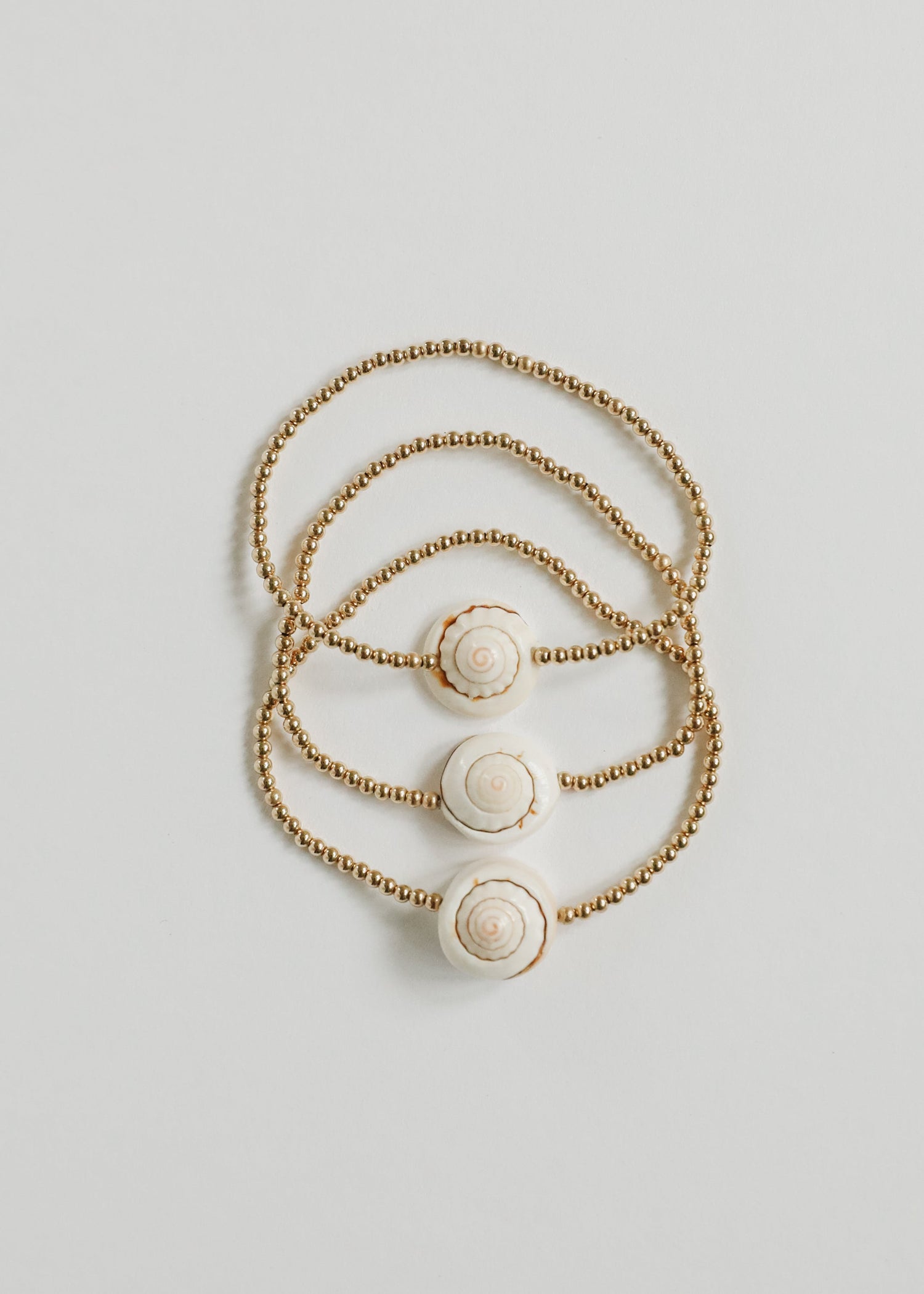 Dainty 14K Gold Filled + Sea Shell || Stretch Anklet or Bracelet by CanyonLeaf