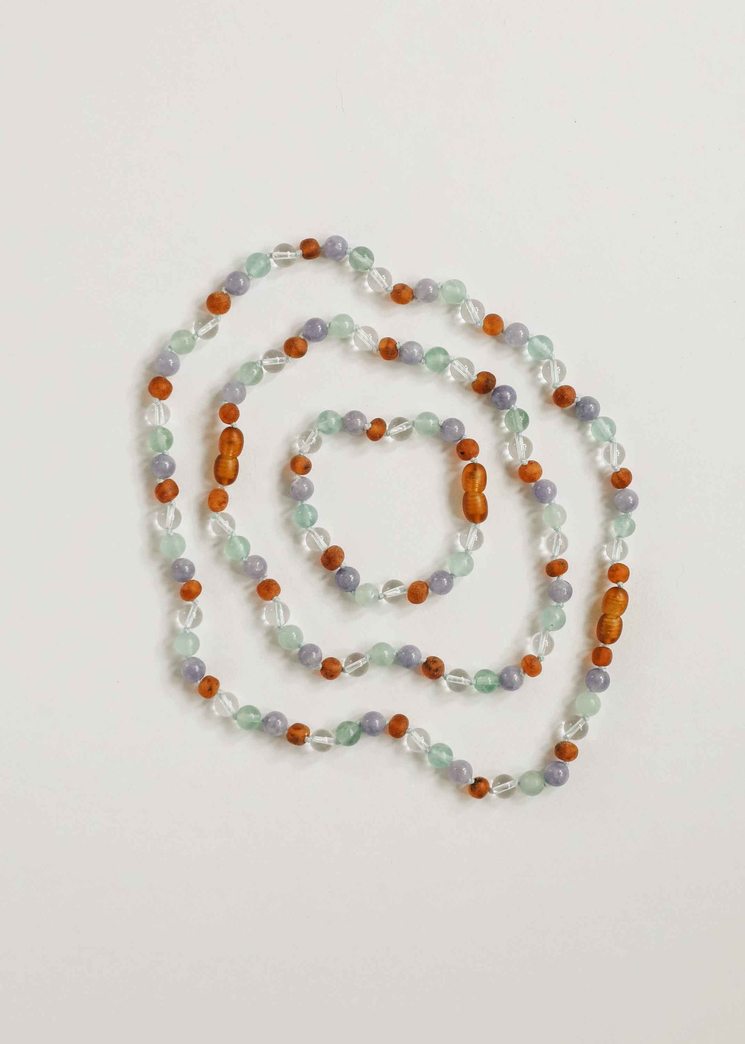 Baltic Sea Amber + Natural Gemstone || Beaded Necklace by CanyonLeaf