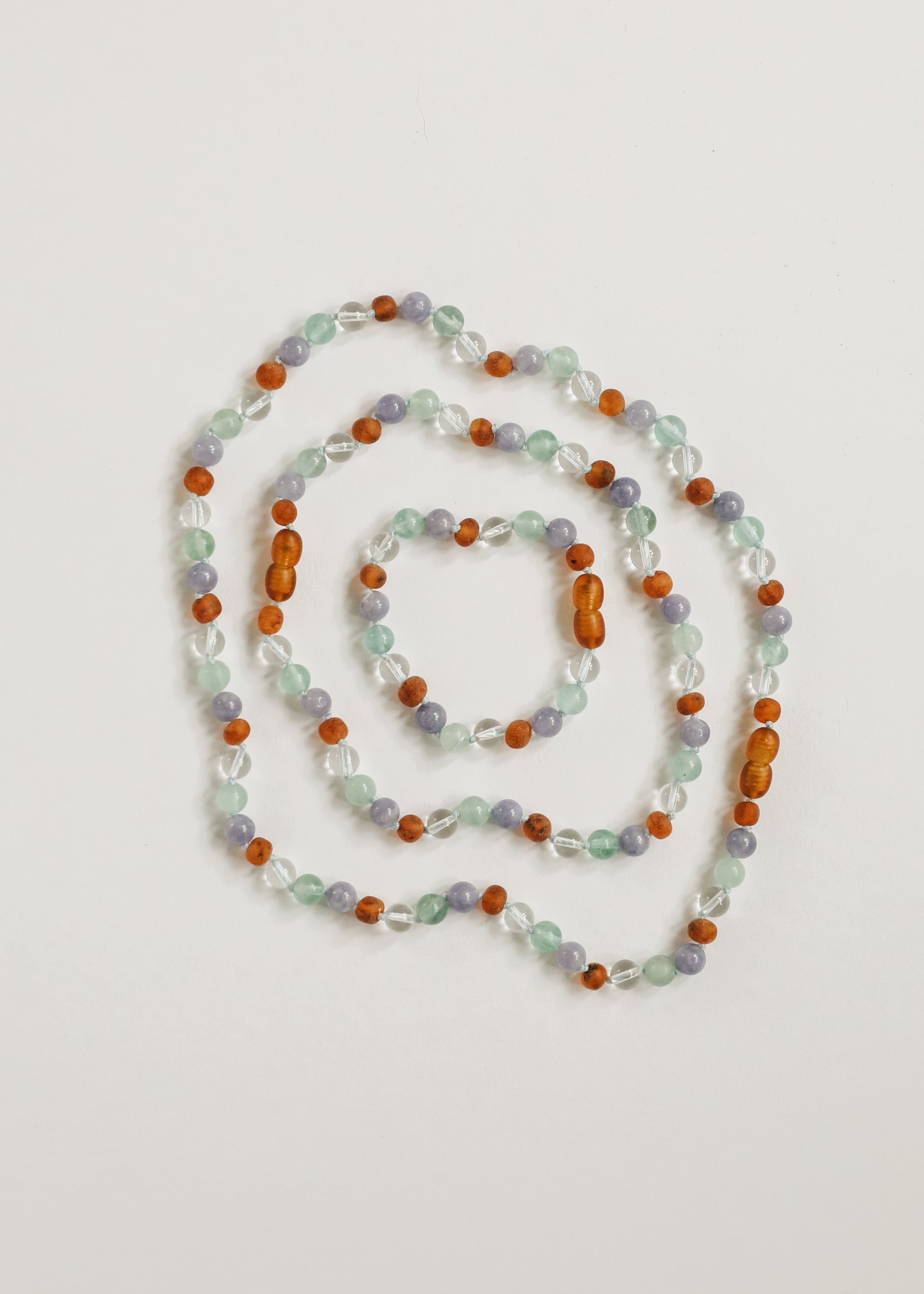 Baltic Sea Amber + Natural Gemstone || Beaded Necklace by CanyonLeaf