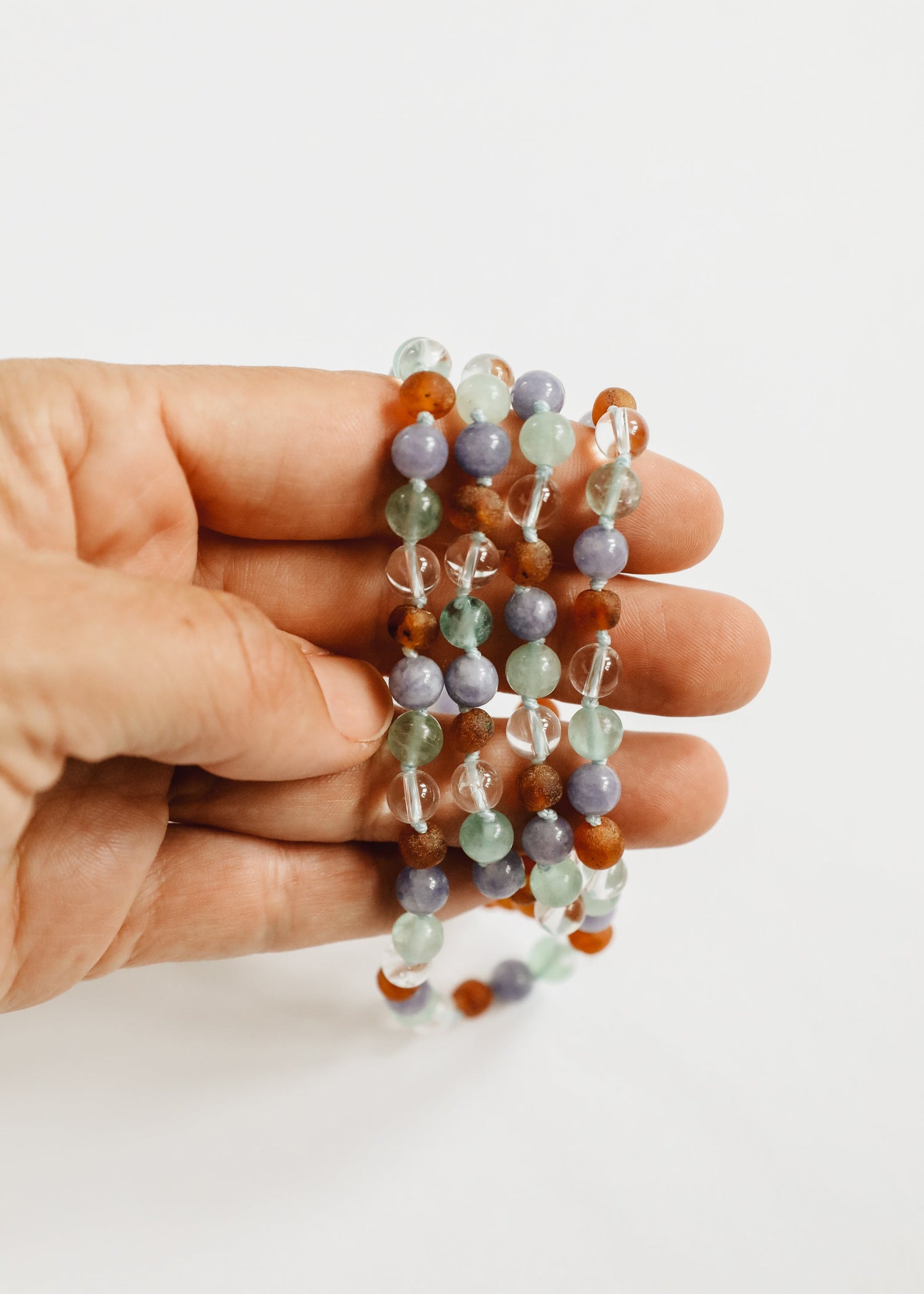 Baltic Sea Amber + Natural Gemstone || Anklet or Bracelet by CanyonLeaf