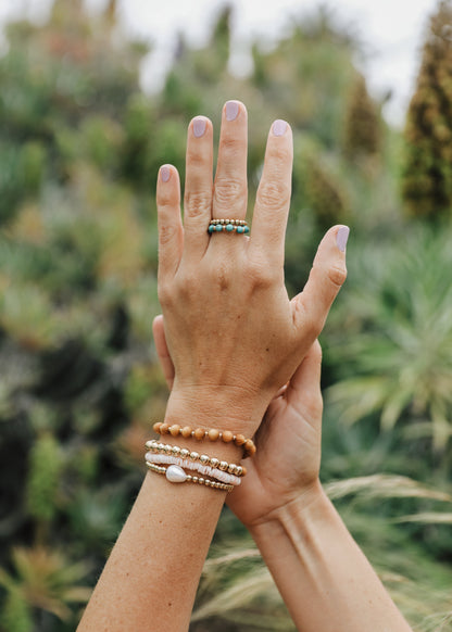 Natural Pearl + 14k Gold Filled Beaded || Anklet or Bracelet by CanyonLeaf
