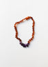 Raw Cognac Baltic Amber + Raw Amethyst || Necklace by CanyonLeaf