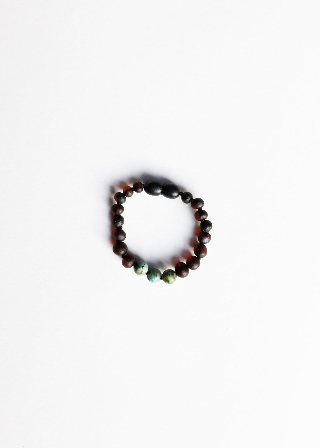 Raw Black Baltic Amber + Turquoise Jasper || Anklet or Bracelet by CanyonLeaf