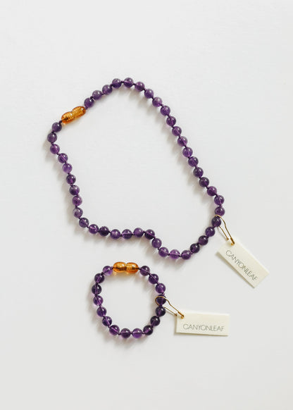 Pure Gemstone + Amethyst || Anklet or Bracelet by CanyonLeaf