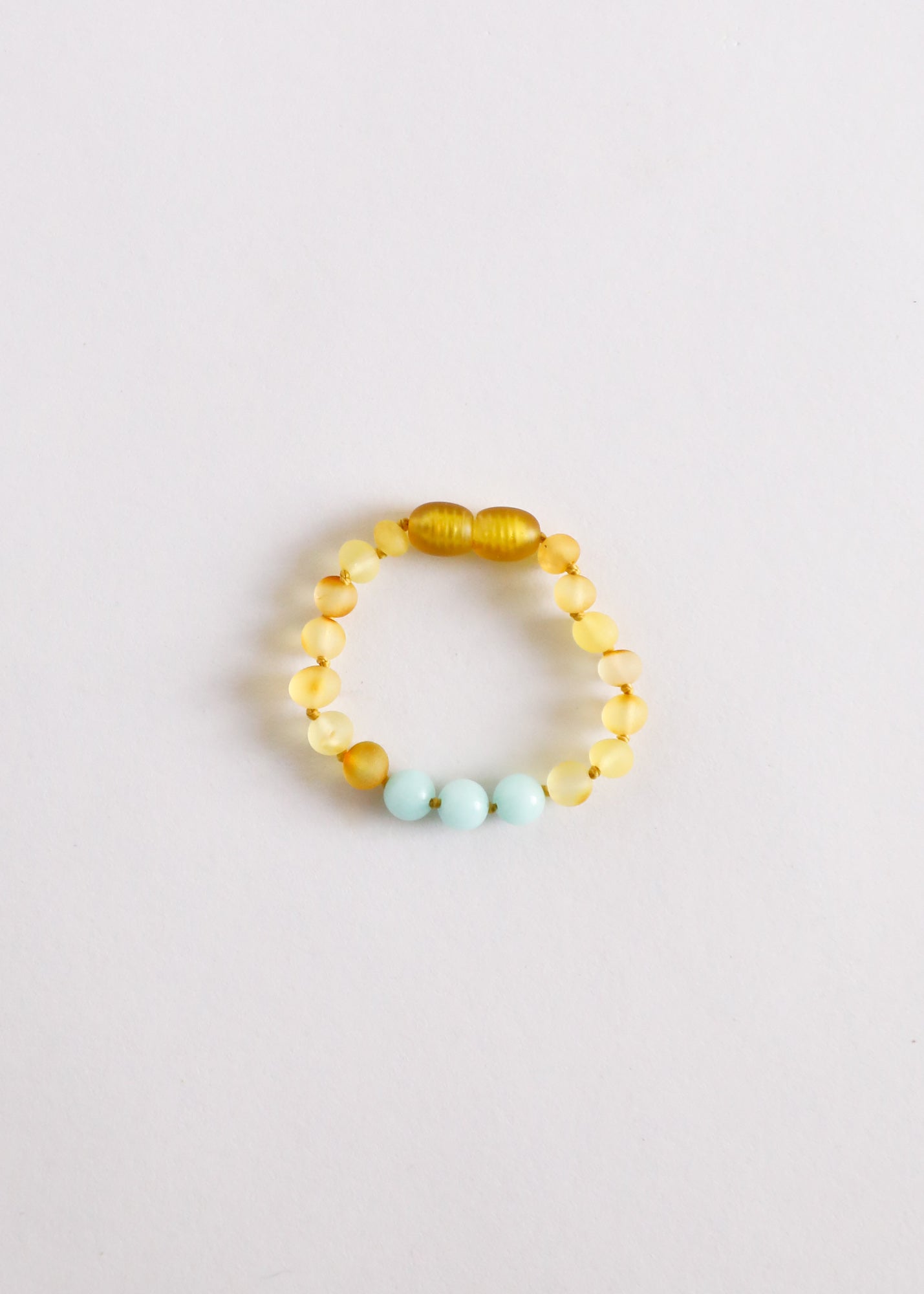 Raw Honey Baltic Amber + Amazonite || Anklet or Bracelet by CanyonLeaf