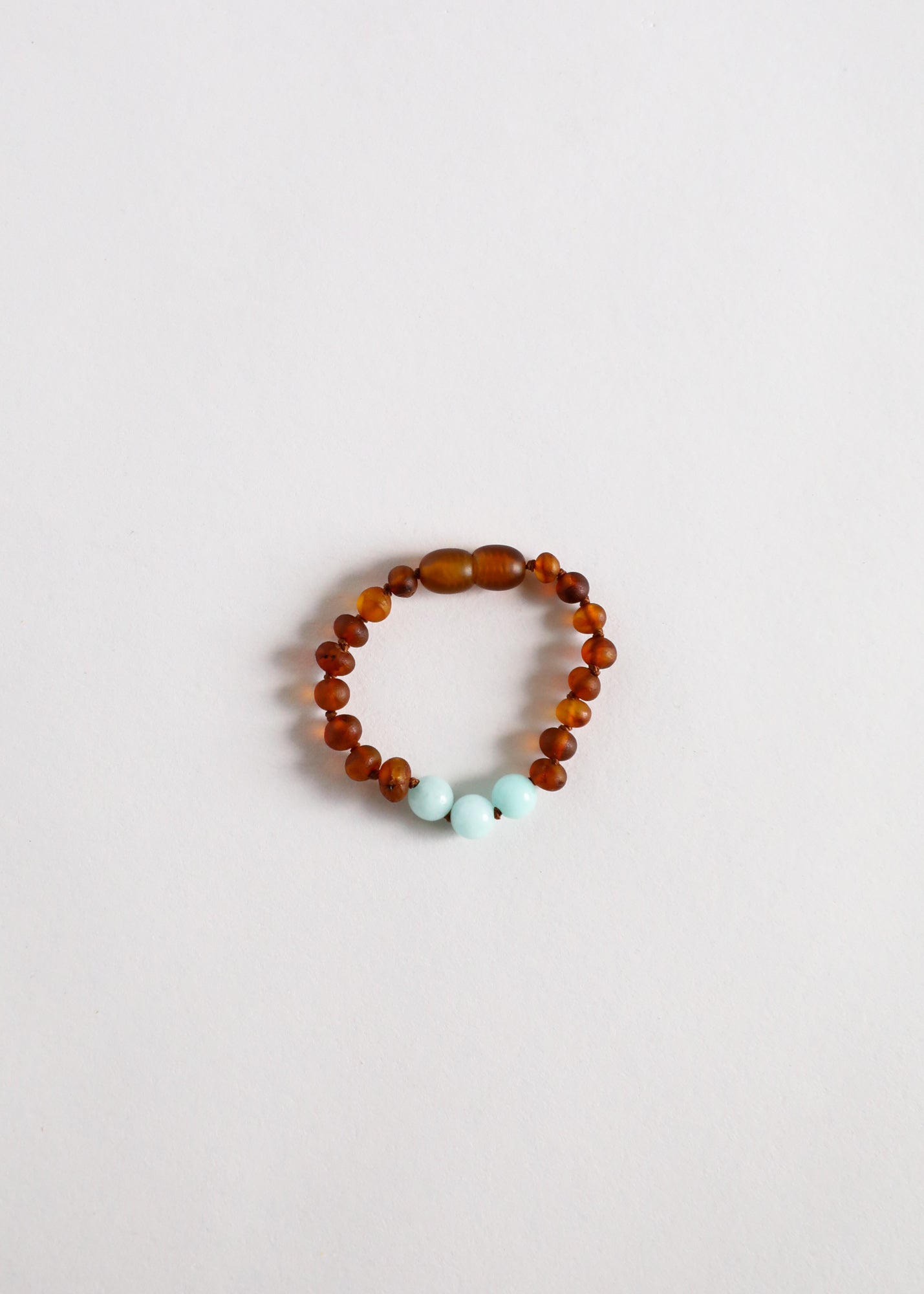Raw Cognac Baltic Amber + Amazonite || Anklet or Bracelet by CanyonLeaf