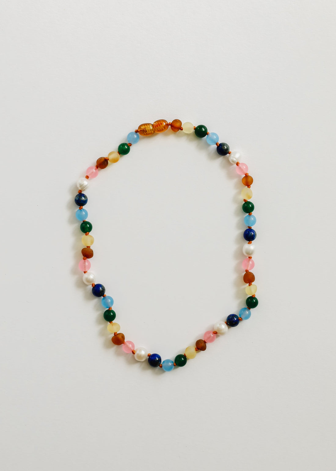 Raw Baltic Amber and Pearl Necklace + Sweet Pink Gemstones by CanyonLeaf