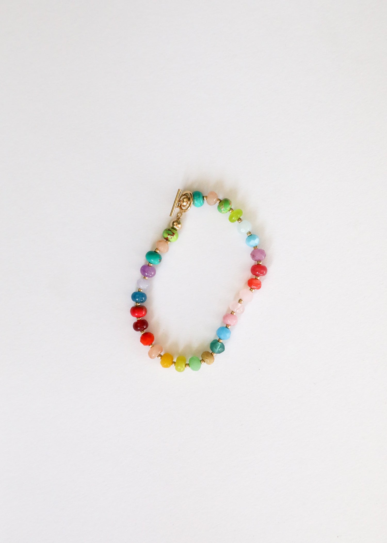 Natural Gemstone Bracelet + 14k Gold Filled Toggle : Skyline by CanyonLeaf