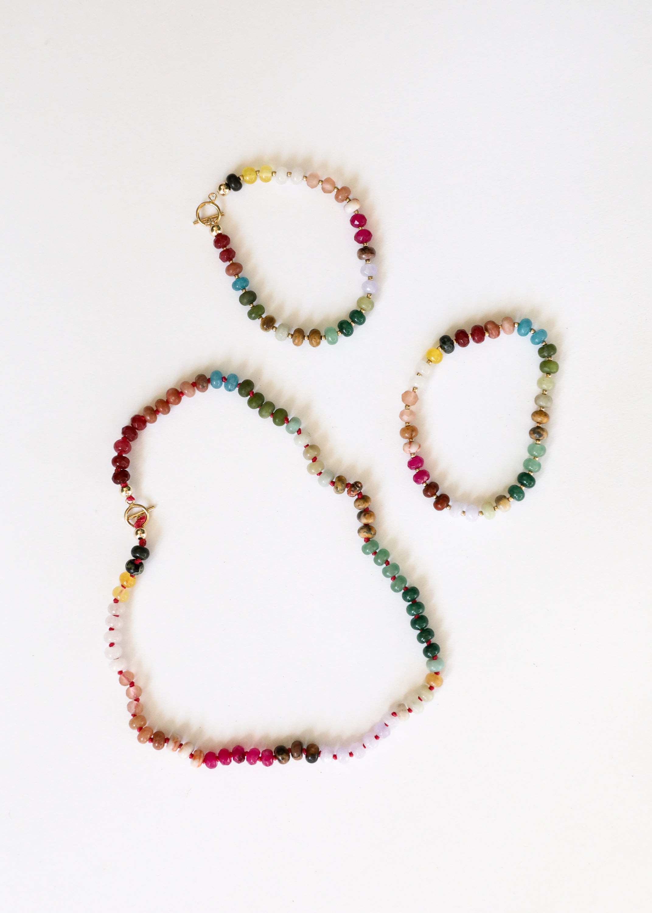 Natural Gemstone Necklace + 14k Gold Filled Toggle : Sedona by CanyonLeaf