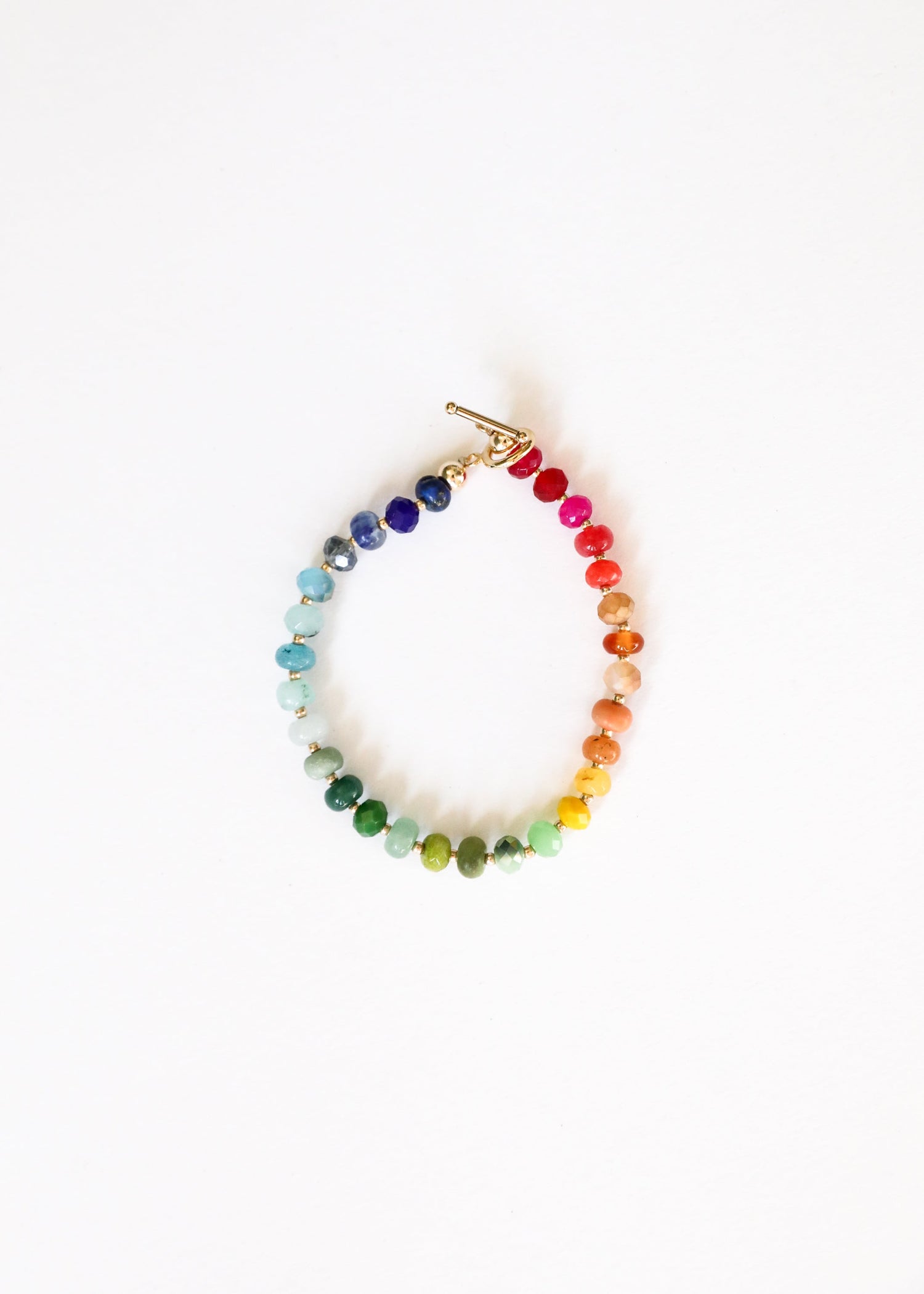 Natural Gemstone Bracelet + 14k Gold Filled Toggle : Key West by CanyonLeaf