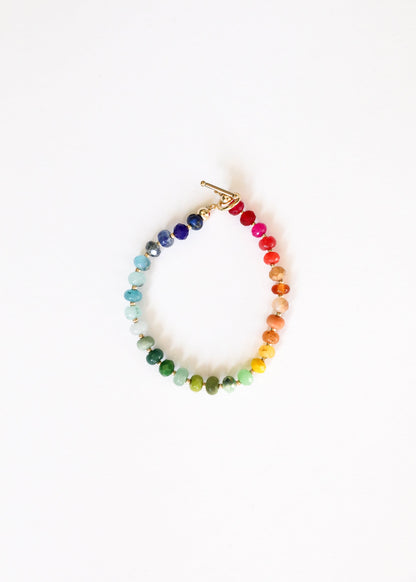 Natural Gemstone Bracelet + 14k Gold Filled Toggle : Key West by CanyonLeaf