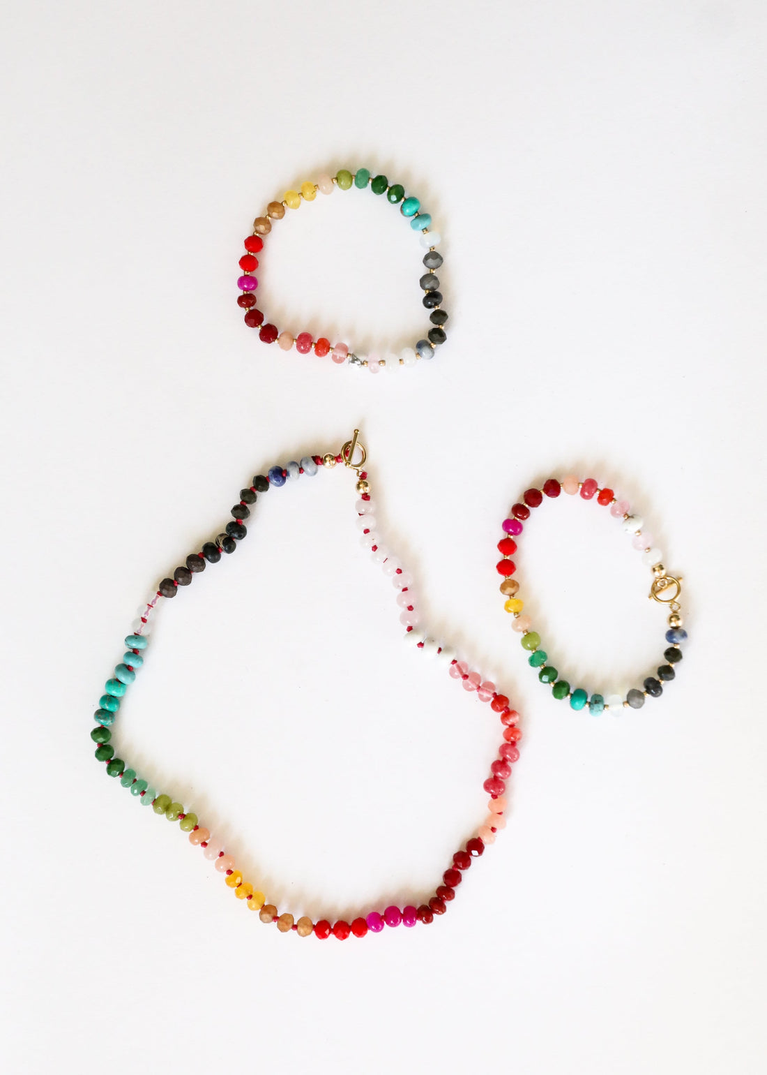 Natural Gemstone Necklace + 14k Gold Filled Toggle : Paradise by CanyonLeaf