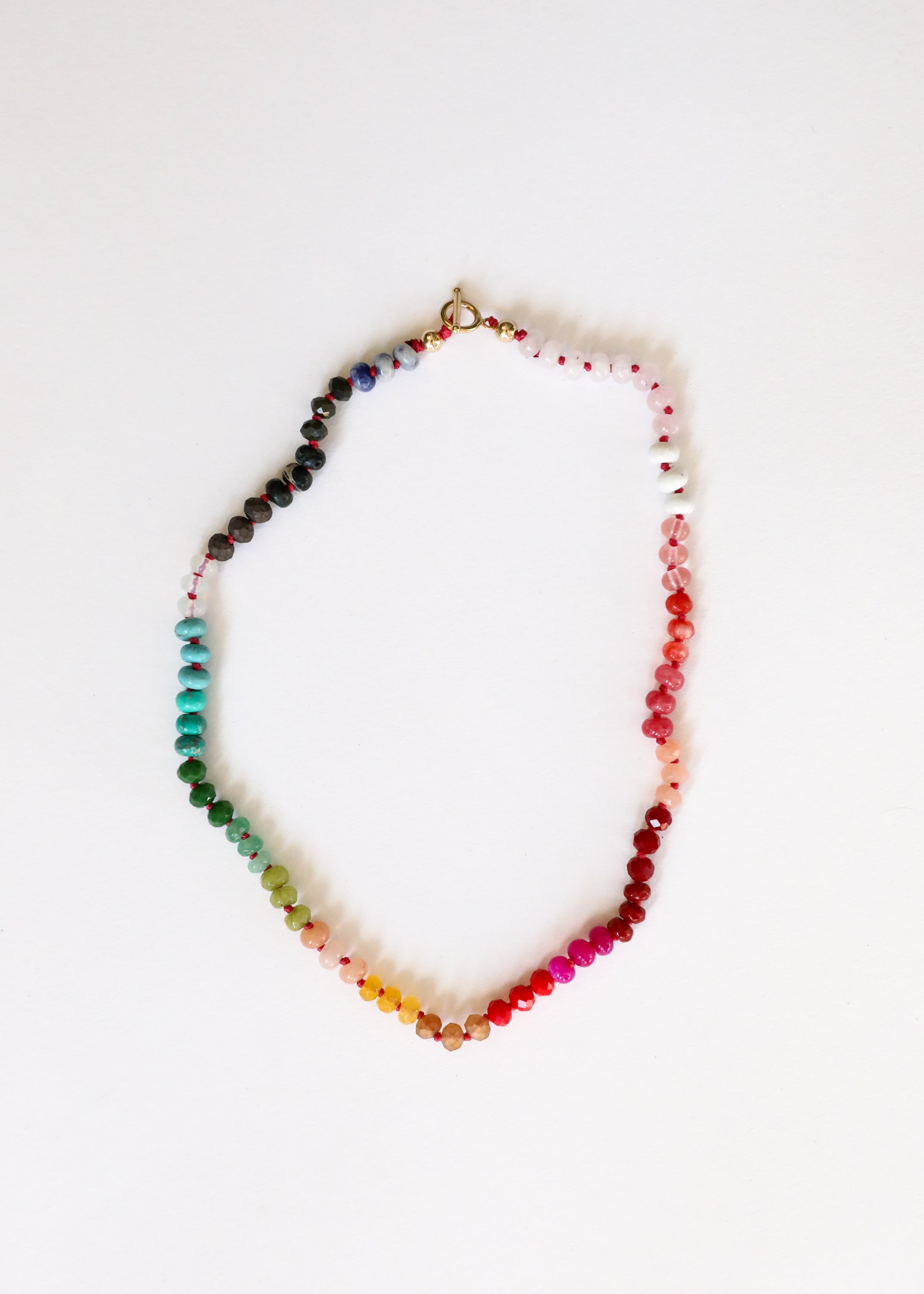 Natural Gemstone Necklace + 14k Gold Filled Toggle : Paradise by CanyonLeaf