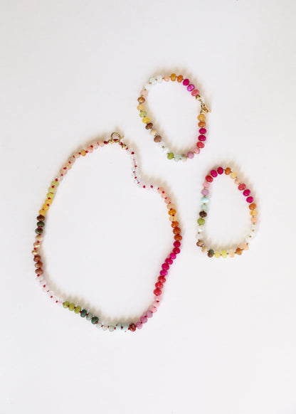 Natural Gemstone Necklace + 14k Gold Filled Toggle : Sandbar by CanyonLeaf