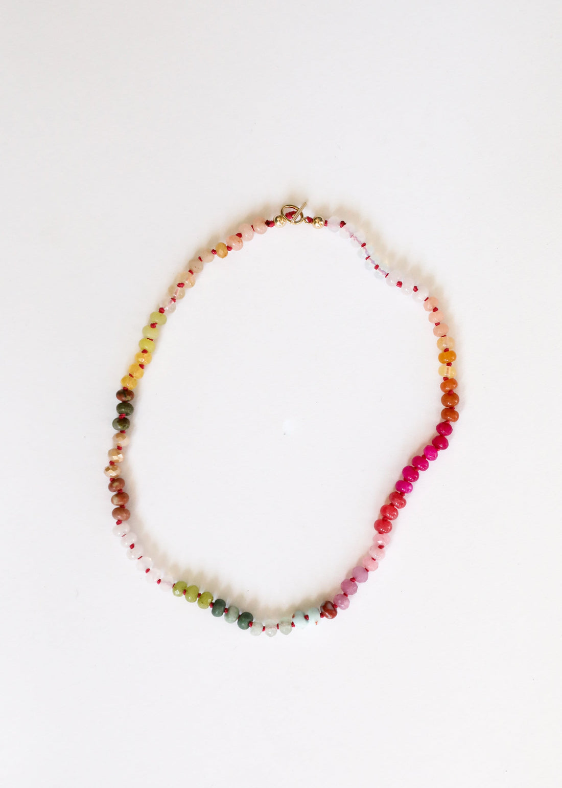 Natural Gemstone Necklace + 14k Gold Filled Toggle : Sandbar by CanyonLeaf