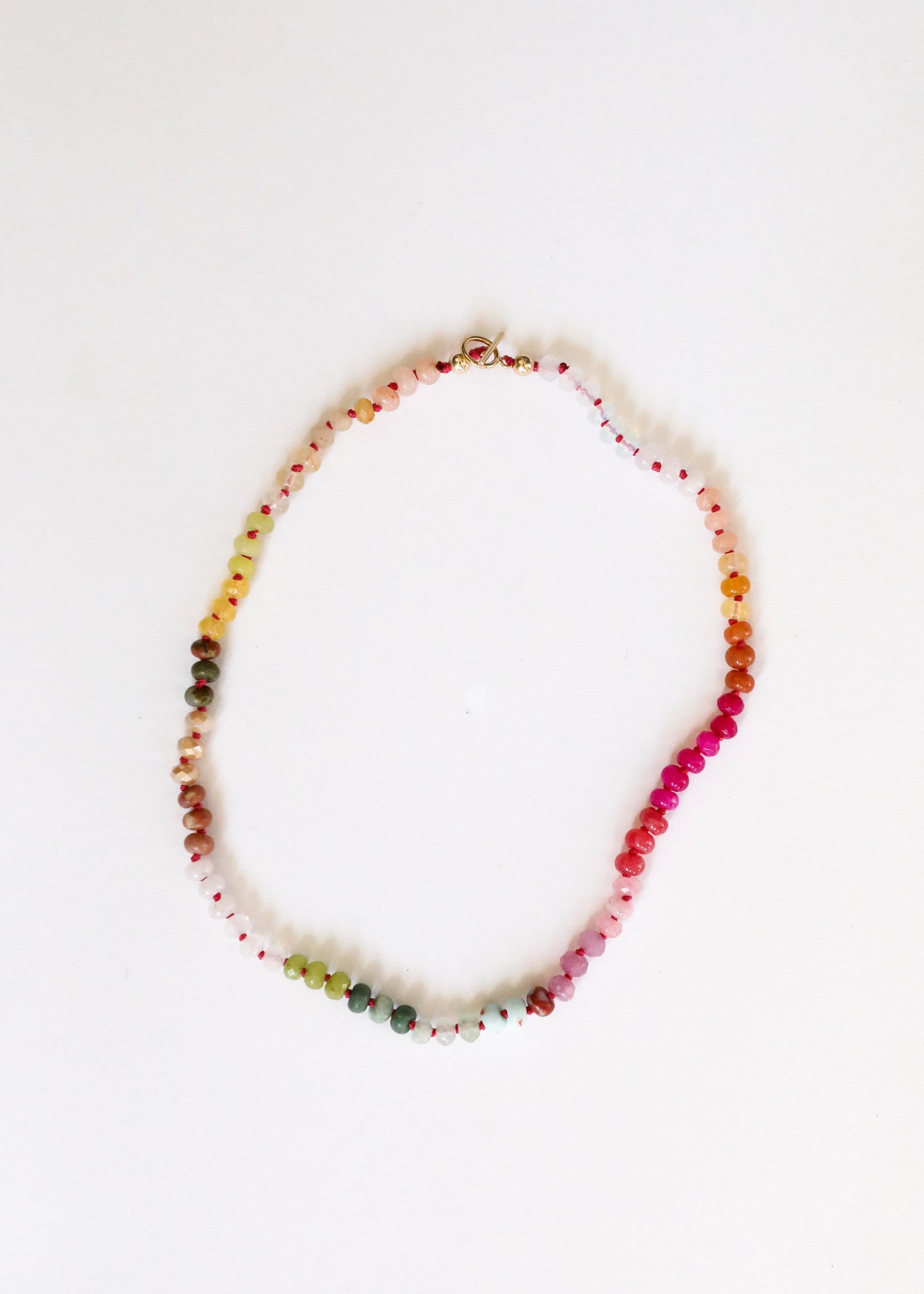 Natural Gemstone Necklace + 14k Gold Filled Toggle : Sandbar by CanyonLeaf