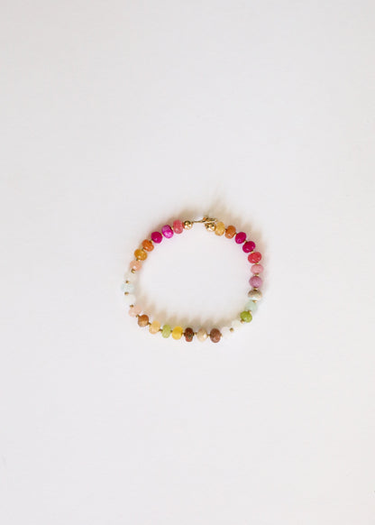 Natural Gemstone Bracelet + 14k Gold Filled Toggle : Sandbar by CanyonLeaf