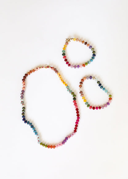 Natural Gemstone Necklace + 14k Gold Filled Toggle : Gold Rush by CanyonLeaf