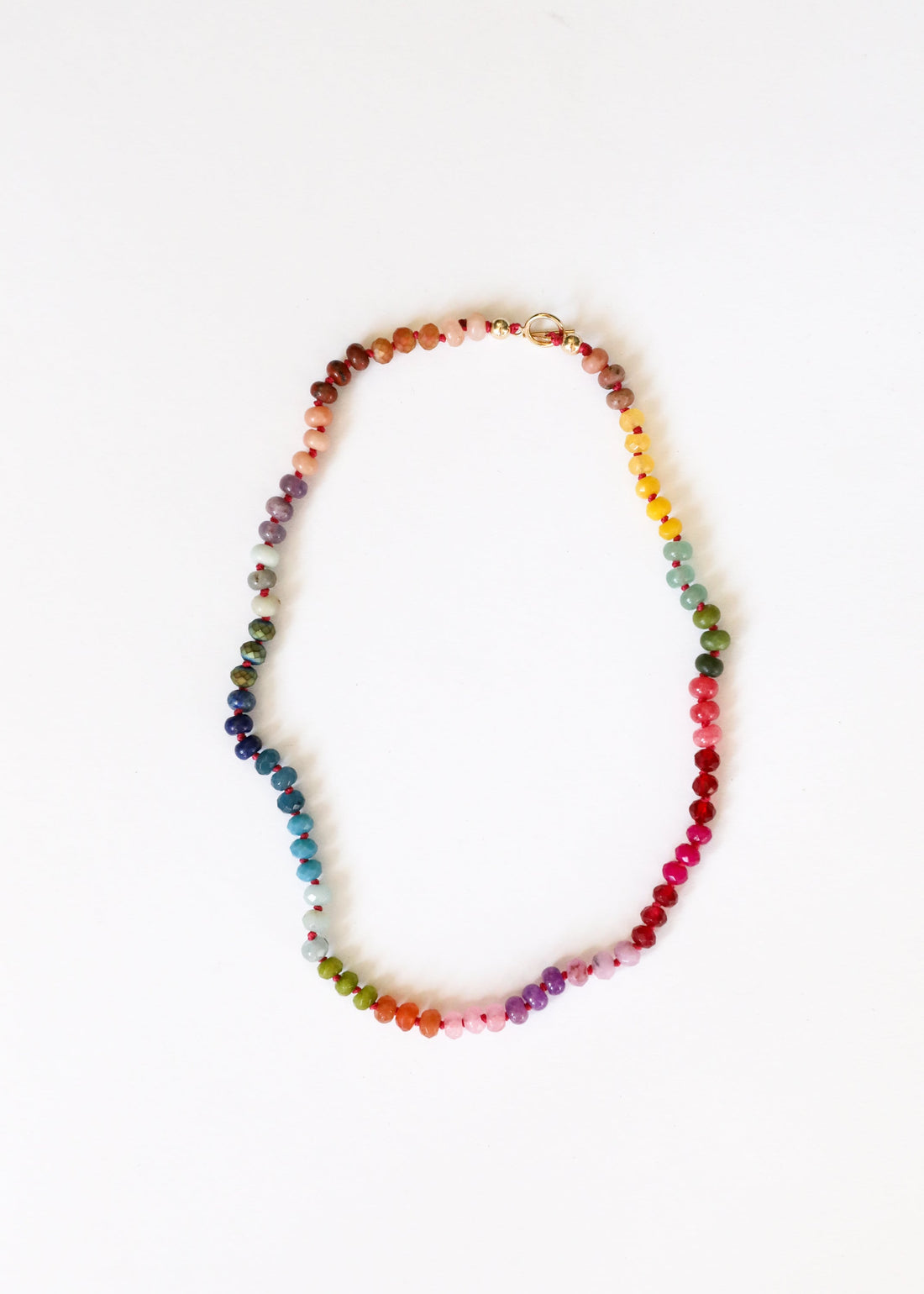 Natural Gemstone Necklace + 14k Gold Filled Toggle : Gold Rush by CanyonLeaf