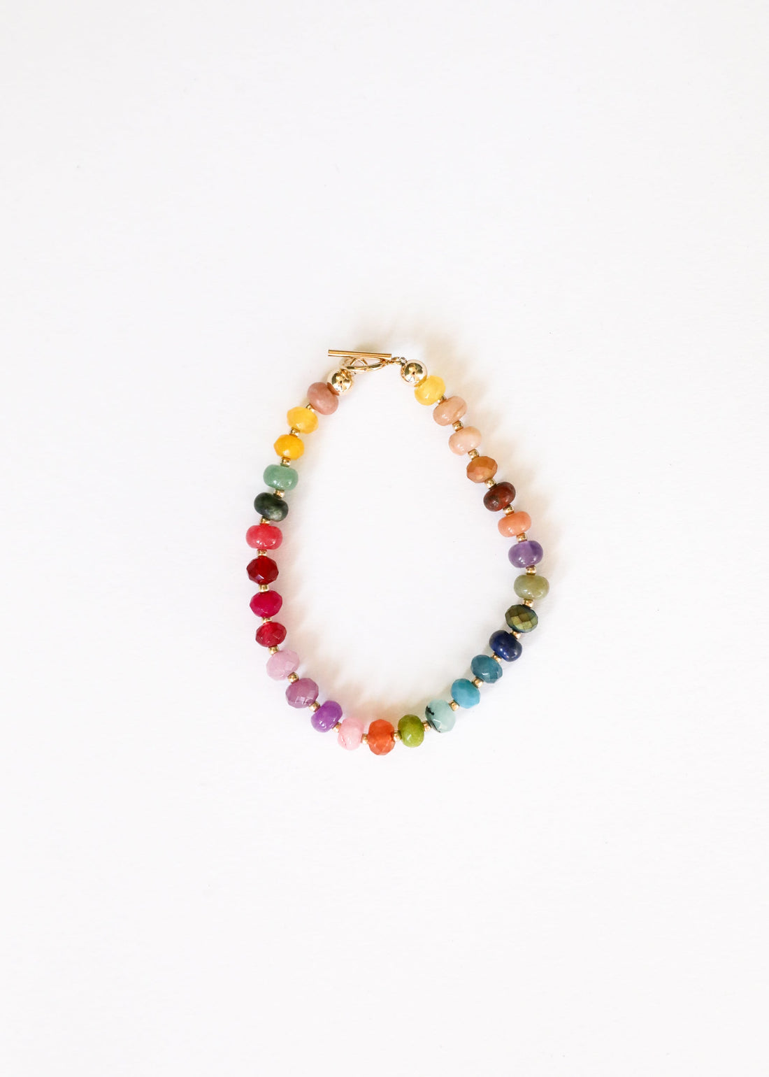 Natural Gemstone Bracelet + 14k Gold Filled Toggle : Gold Rush by CanyonLeaf