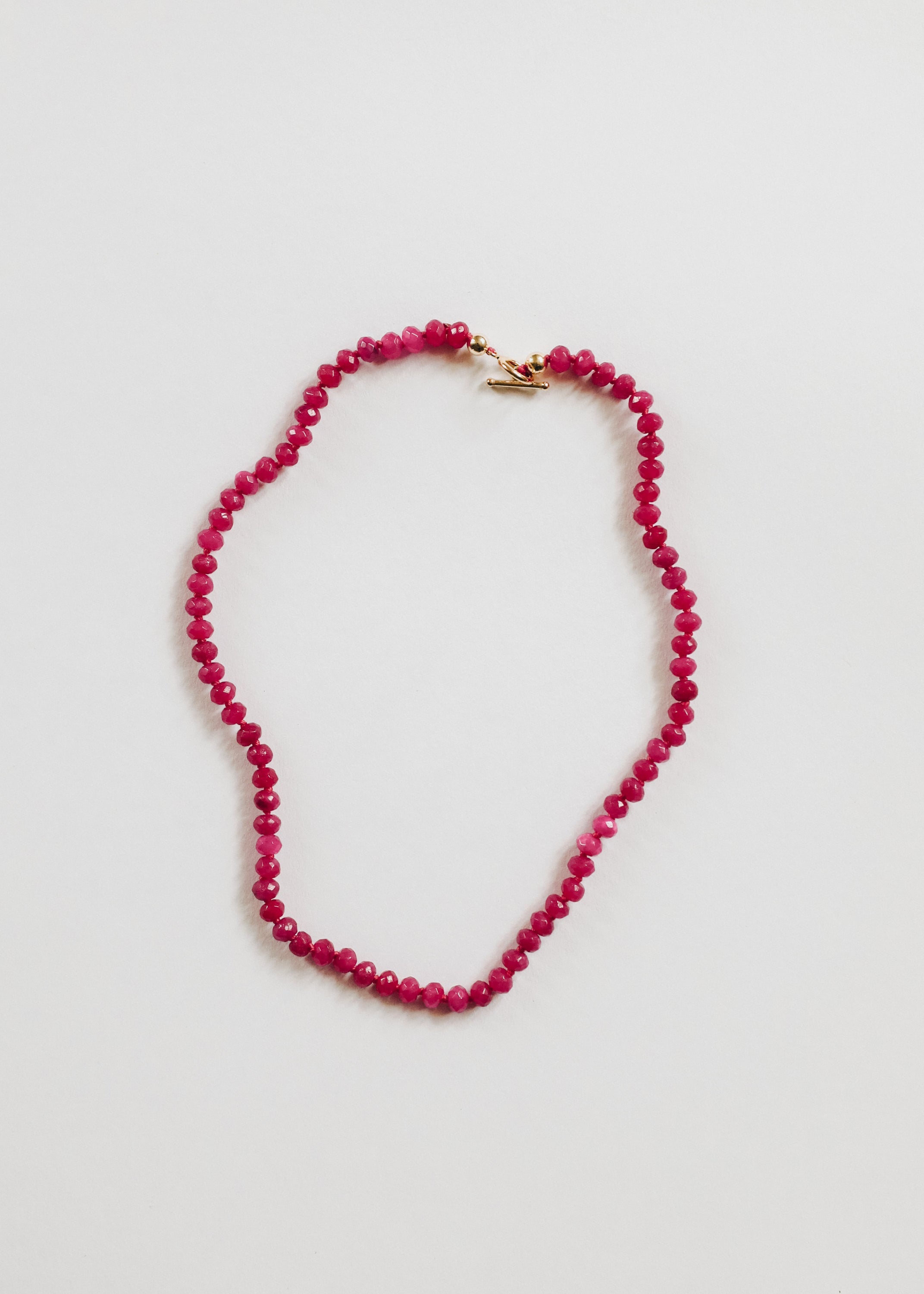 Pink Jade + 14k Gold Filled Toggle || Gemstone Necklace by CanyonLeaf