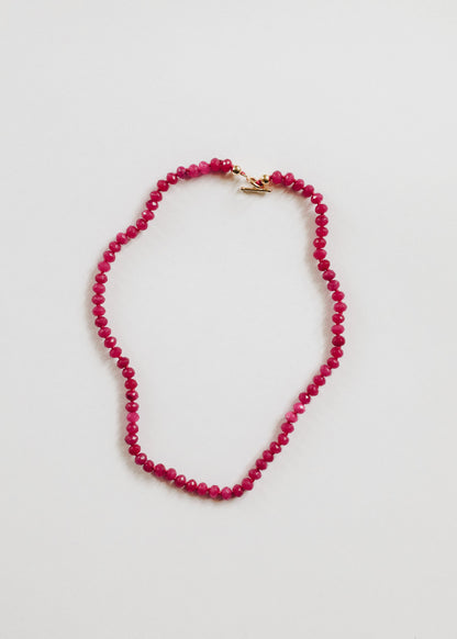 Pink Jade + 14k Gold Filled Toggle || Gemstone Necklace by CanyonLeaf