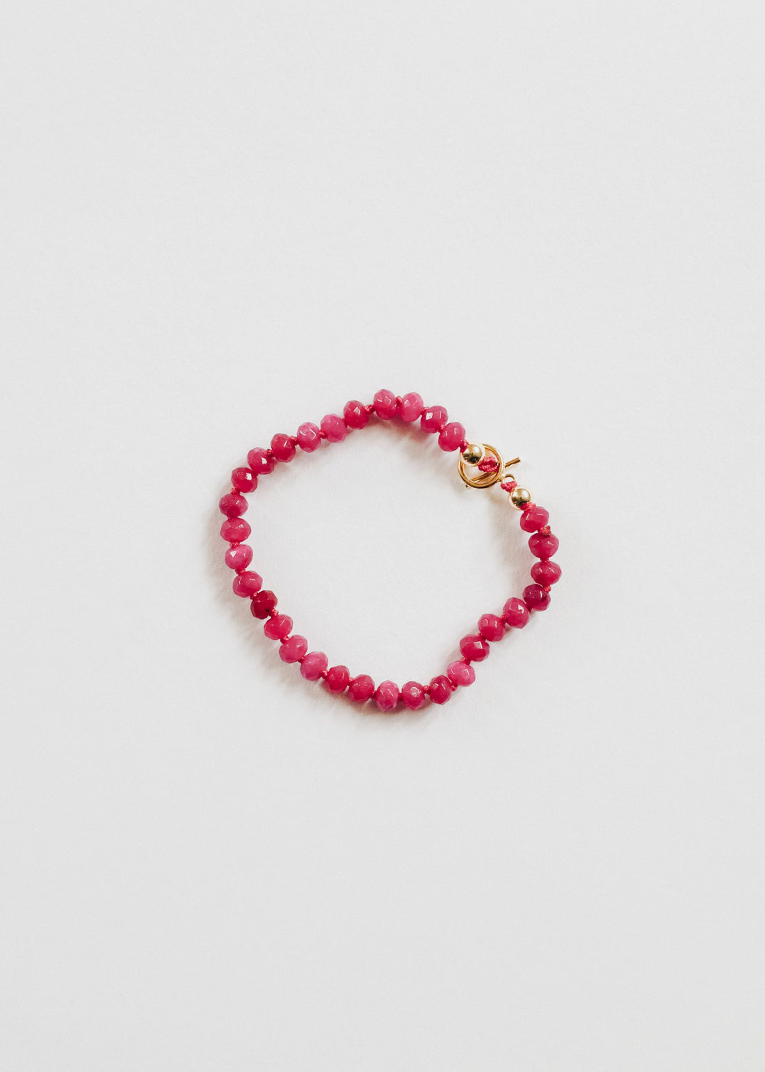 Pink Jade + 14k Gold Filled Toggle || Gemstone Bracelet or Anklet by CanyonLeaf