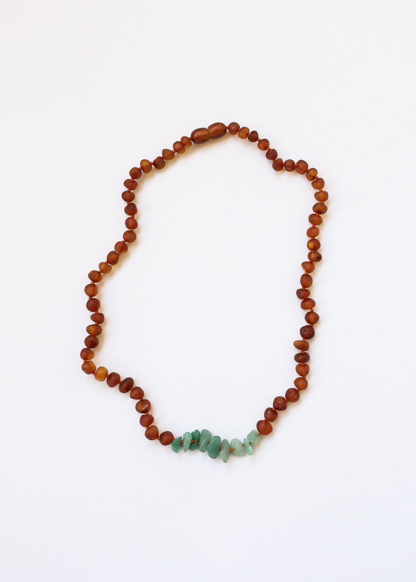 Raw Cognac Baltic Amber + Raw Aventurine || Necklace by CanyonLeaf