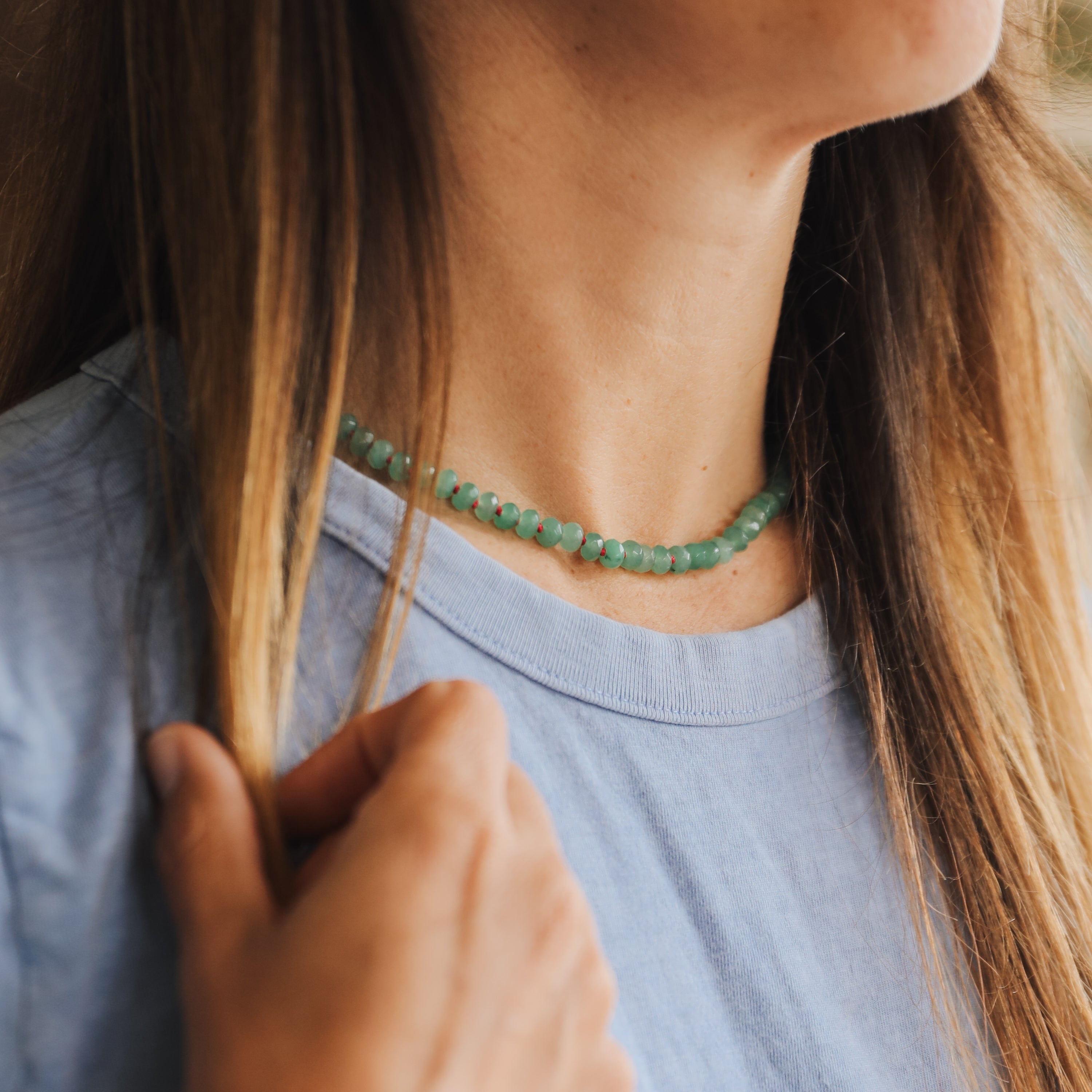 Natural Aventurine + 14k Gold Filled Toggle || Gemstone Necklace by CanyonLeaf